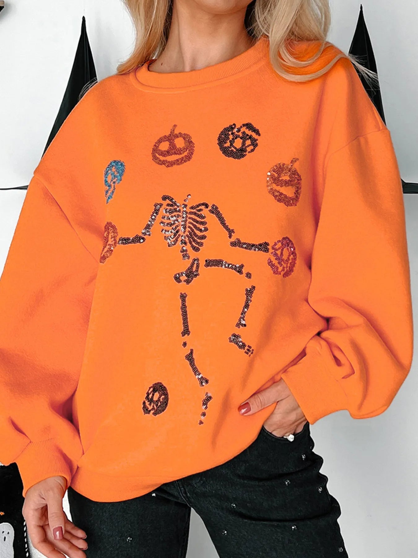 Skeleton Pumpkin Sweatshirt -