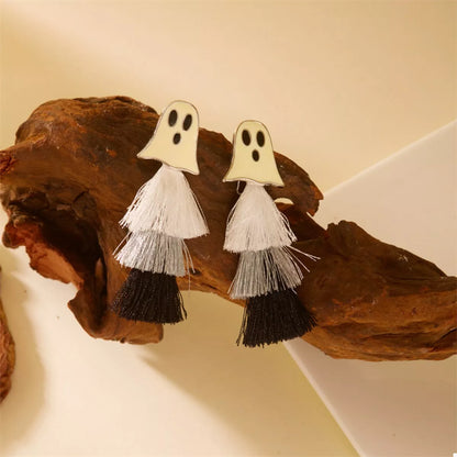 Ghost and Pumpkin Dangle Earrings -