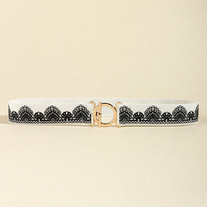 Toggle Clasp Elastic Belt -
