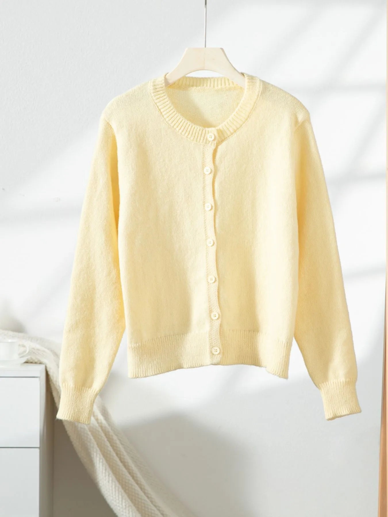 Button-Up Long Sleeve Knit Cardigan -
