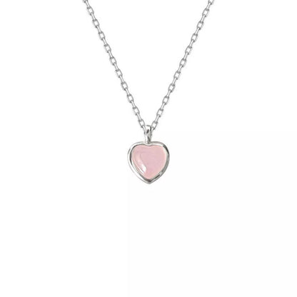 Sterling Silver Heart Pendant Necklace -