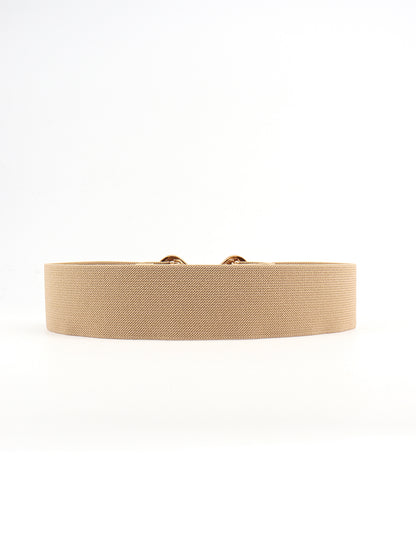 Geometric Buckle Elastic Wide Belt -