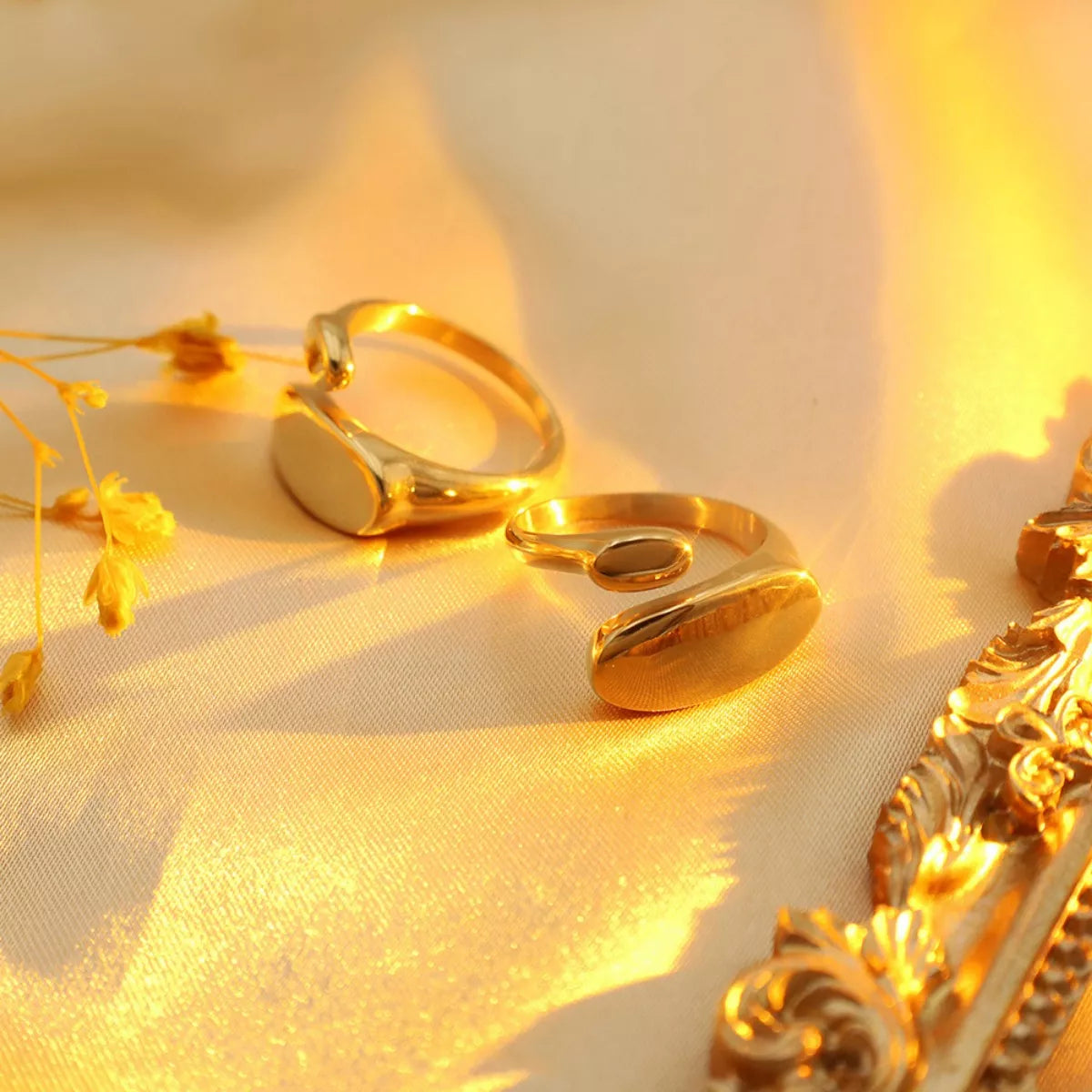 18K Gold-Plated Bypass Ring -
