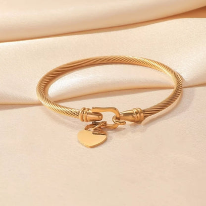 Heart Earrings and Bracelet Jewelry Set -