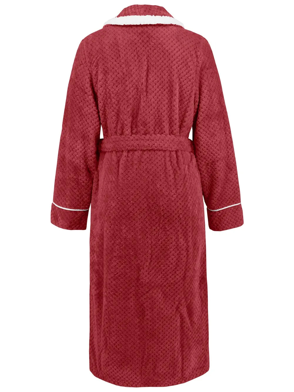 Contrast Trim Tie Waist Lounge Nightgown -