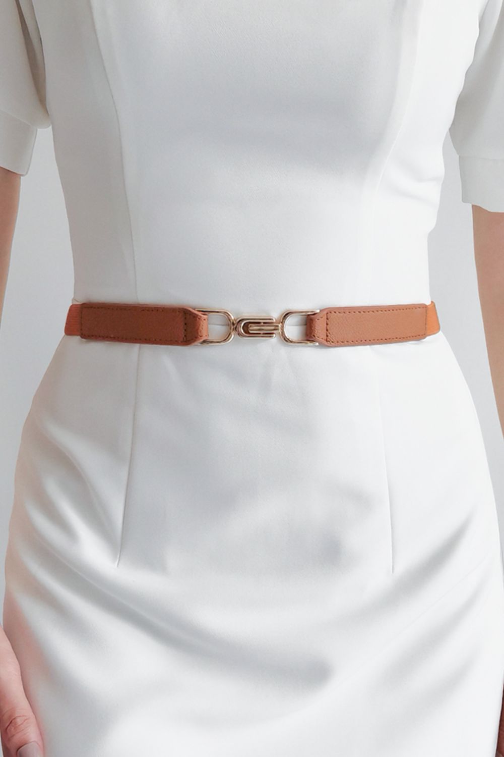Alloy Buckle Elastic Belt -