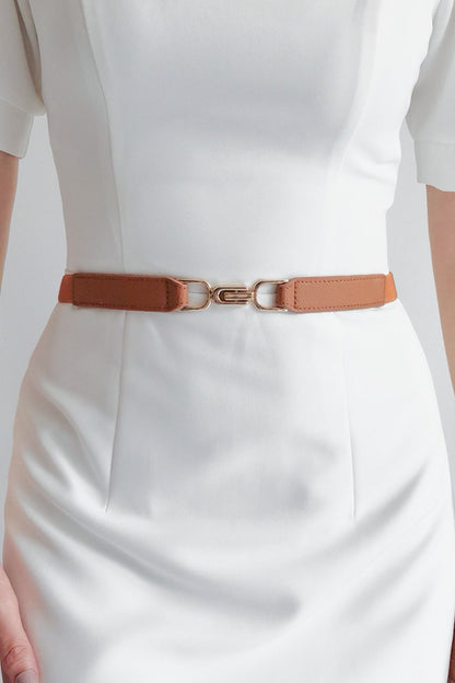 Alloy Buckle Elastic Belt -