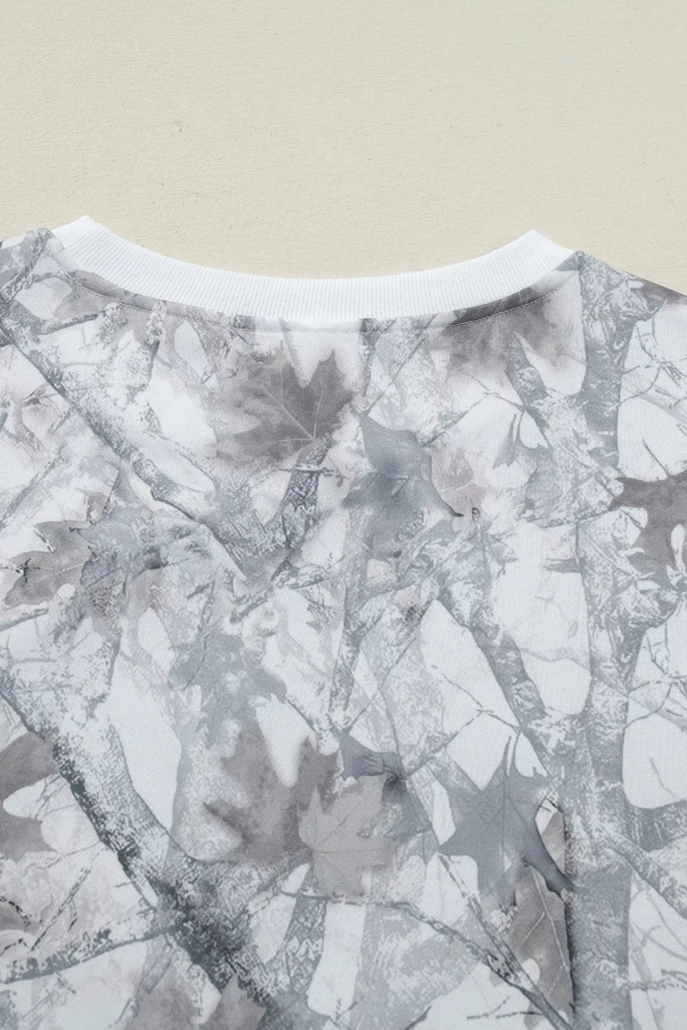 Abstract Camo Print Baggy Pullover Shorts Set -