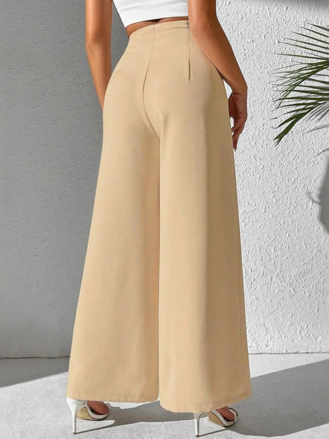 Wide Leg High Waist Pants -