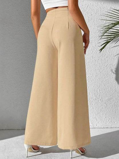 Wide Leg High Waist Pants -