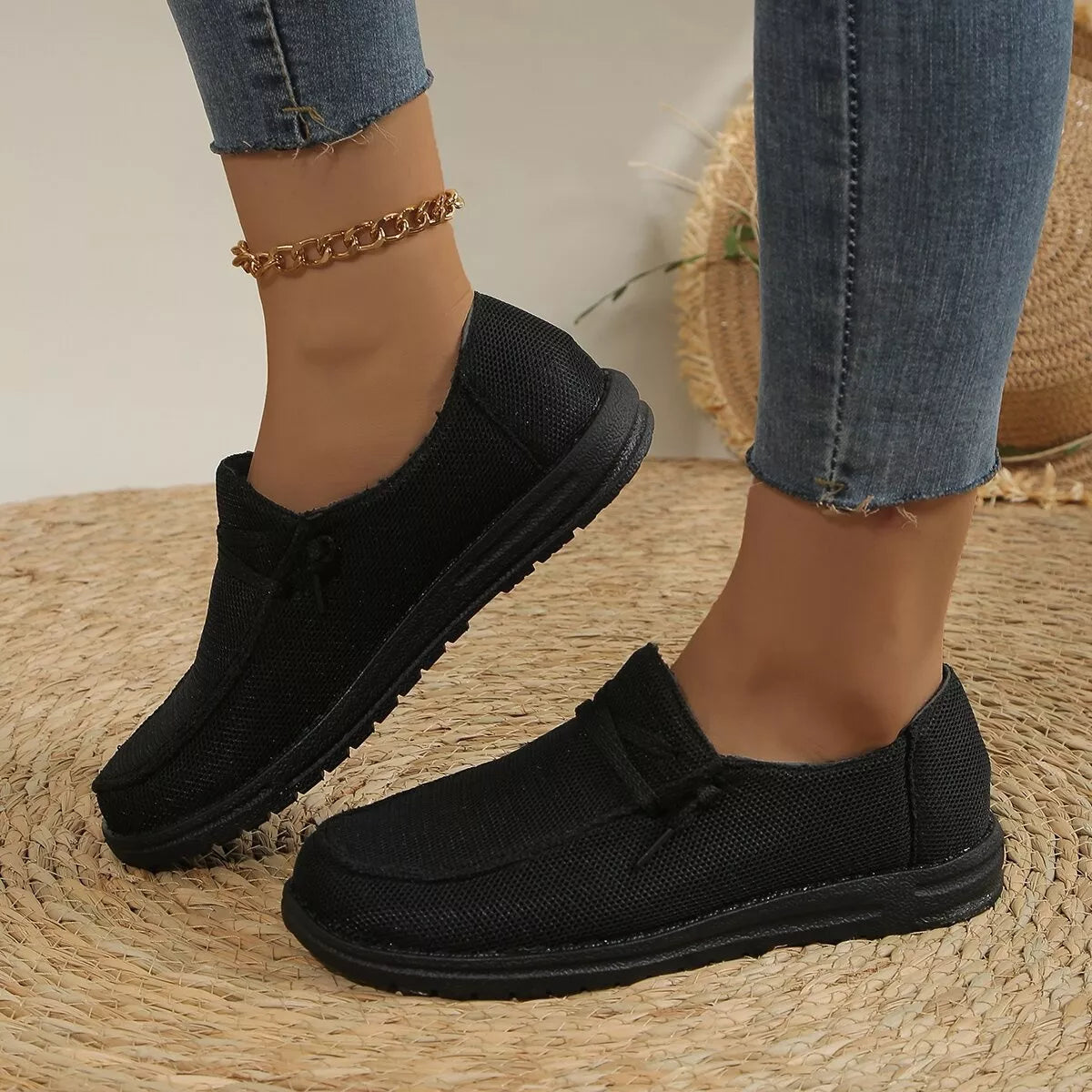 Round Toe Slip-Ons -
