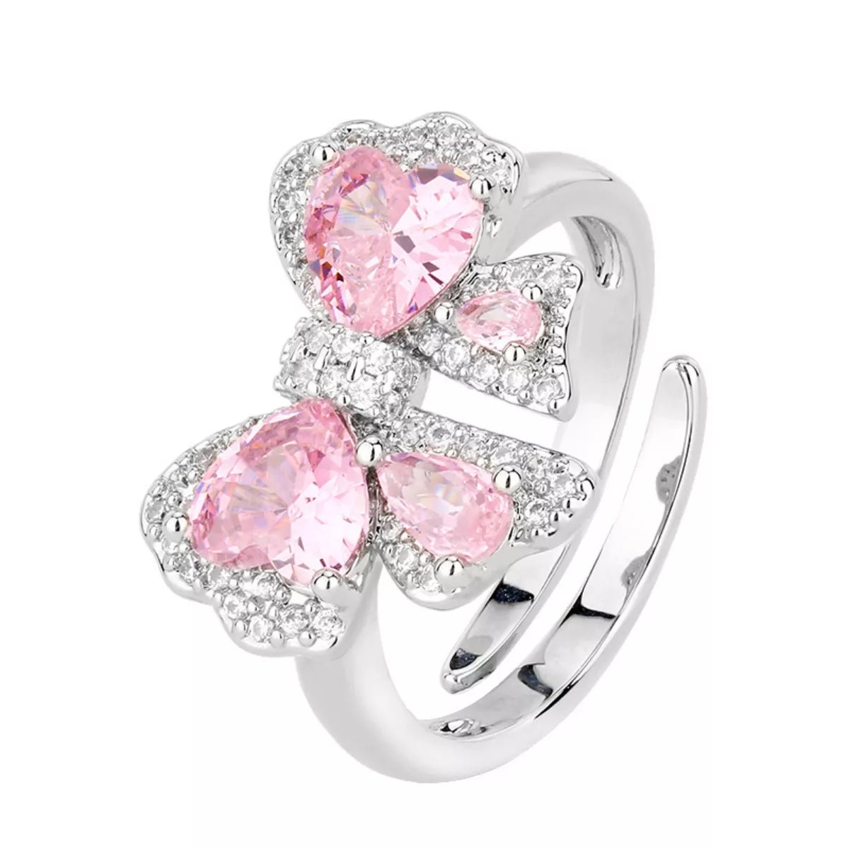Zircon Bow Bypass Ring -