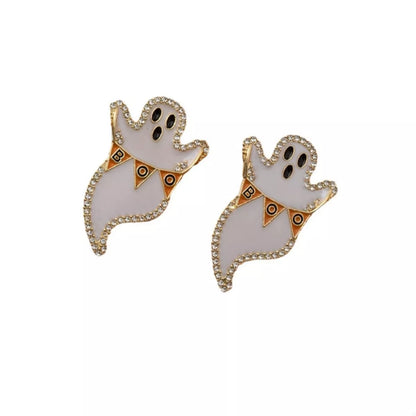 Ghost and Pumpkin Dangle Earrings -