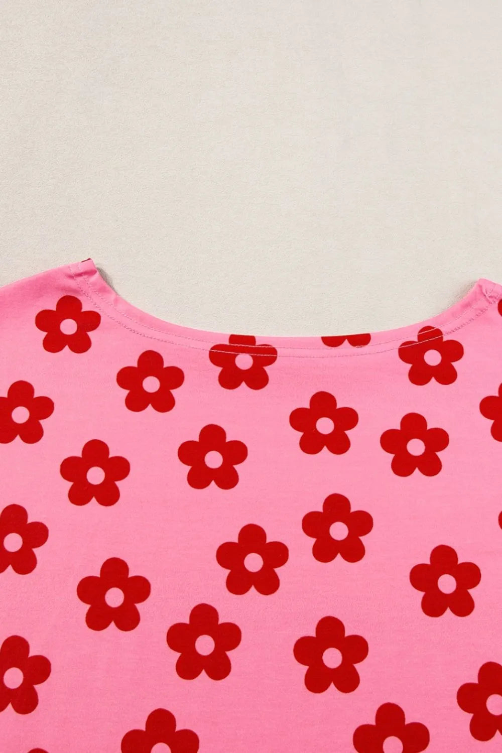Floral Cropped Tee and Shorts Lounge Set -