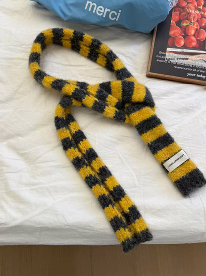Striped Knitted Warm Scarf -