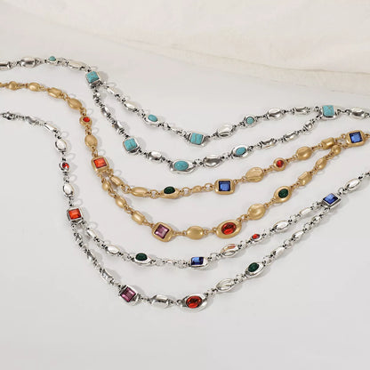 Vintage Multi-Gemstone Necklace -