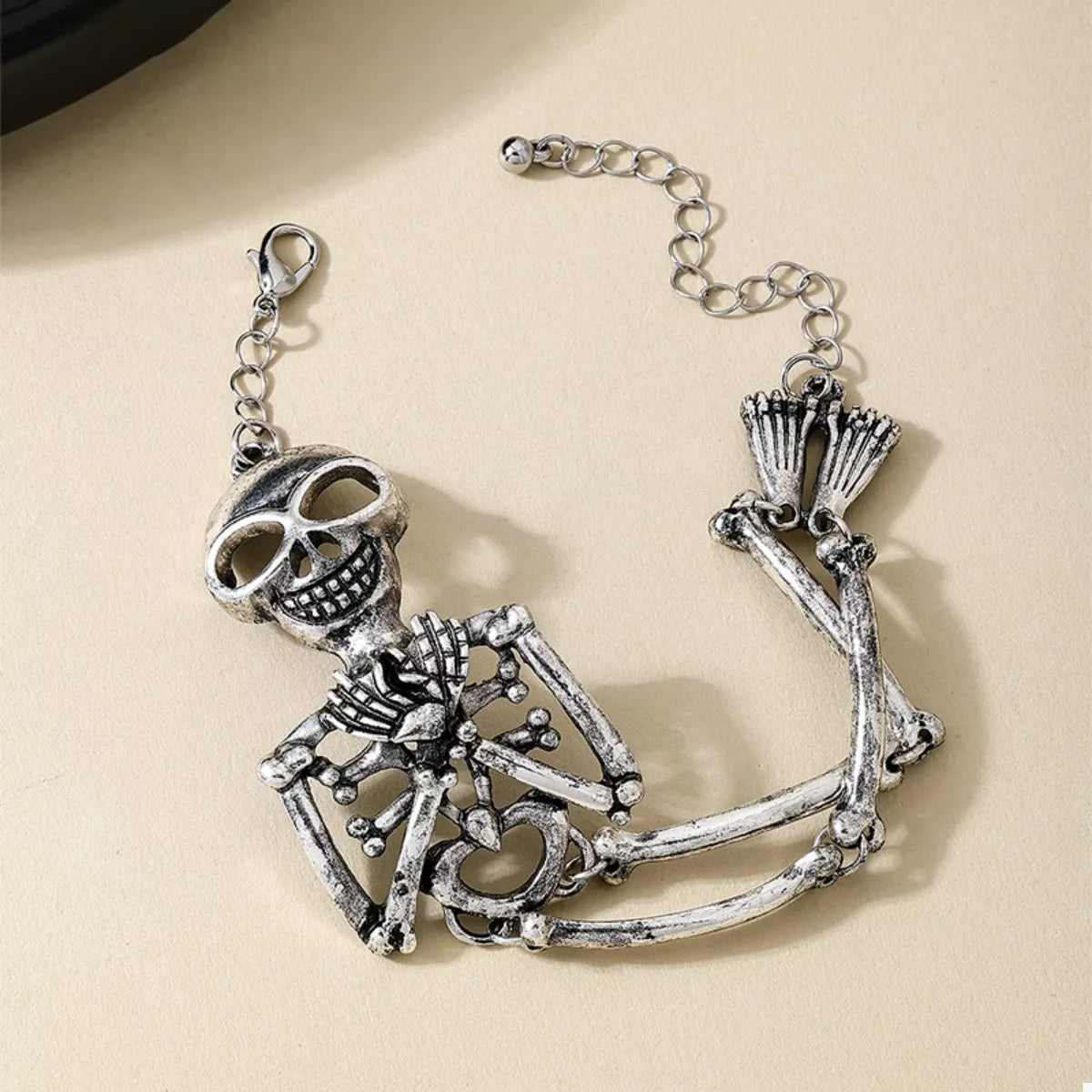 Skull Necklace and Bracelet Jewelry Set -