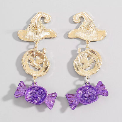 18K Gold-Plated Alloy Pumpkin Earrings -