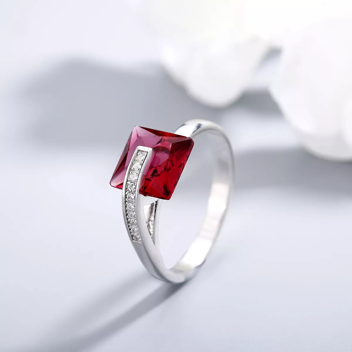 Sterling Silver Square Ring -