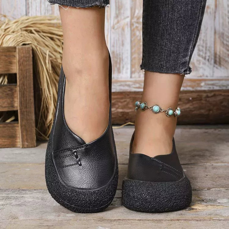 Round Toe Slip-Ons -