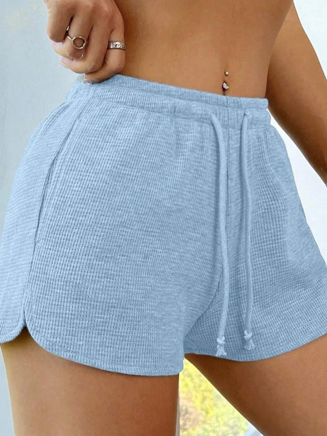 Drawstring Shorts with Pockets -