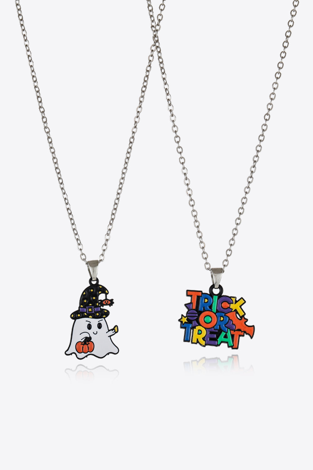 Two-Piece Halloween Theme Necklace Set - Style D One Size