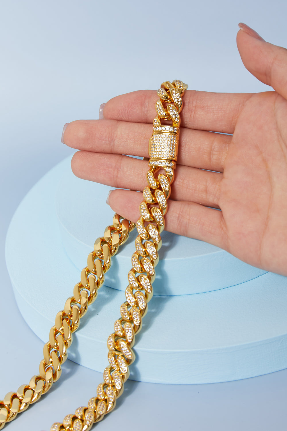 Brass Curb Chain Necklace -