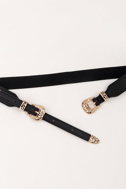 Double Buckle Elastic Belt -