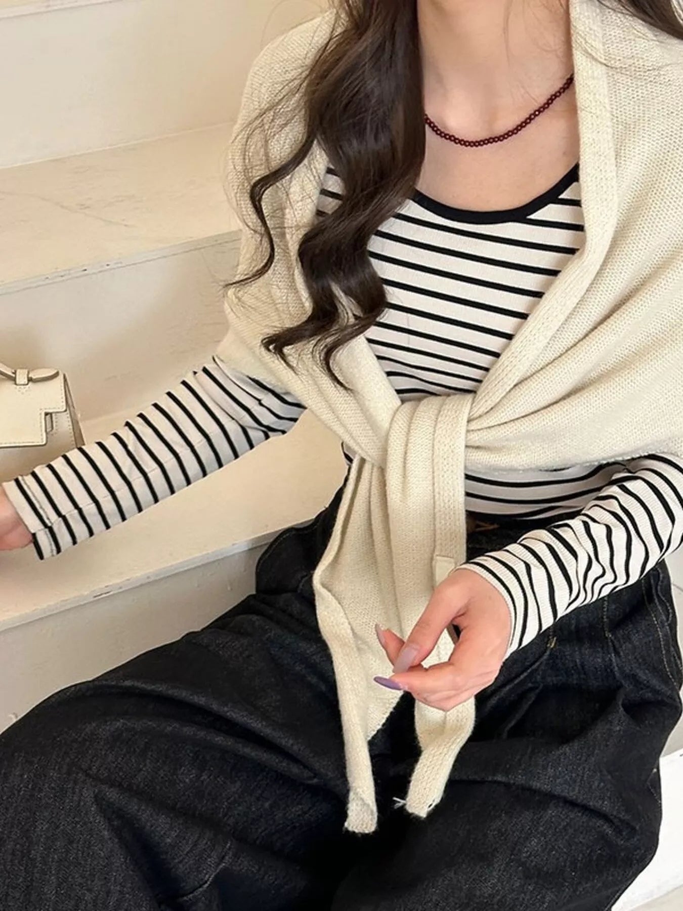 Knitted Solid Color Scarf -