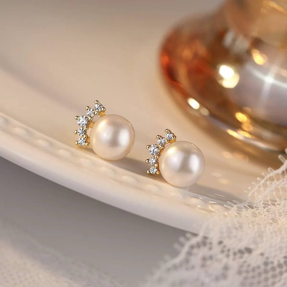 Freshwater Pearl Stud Earrings -