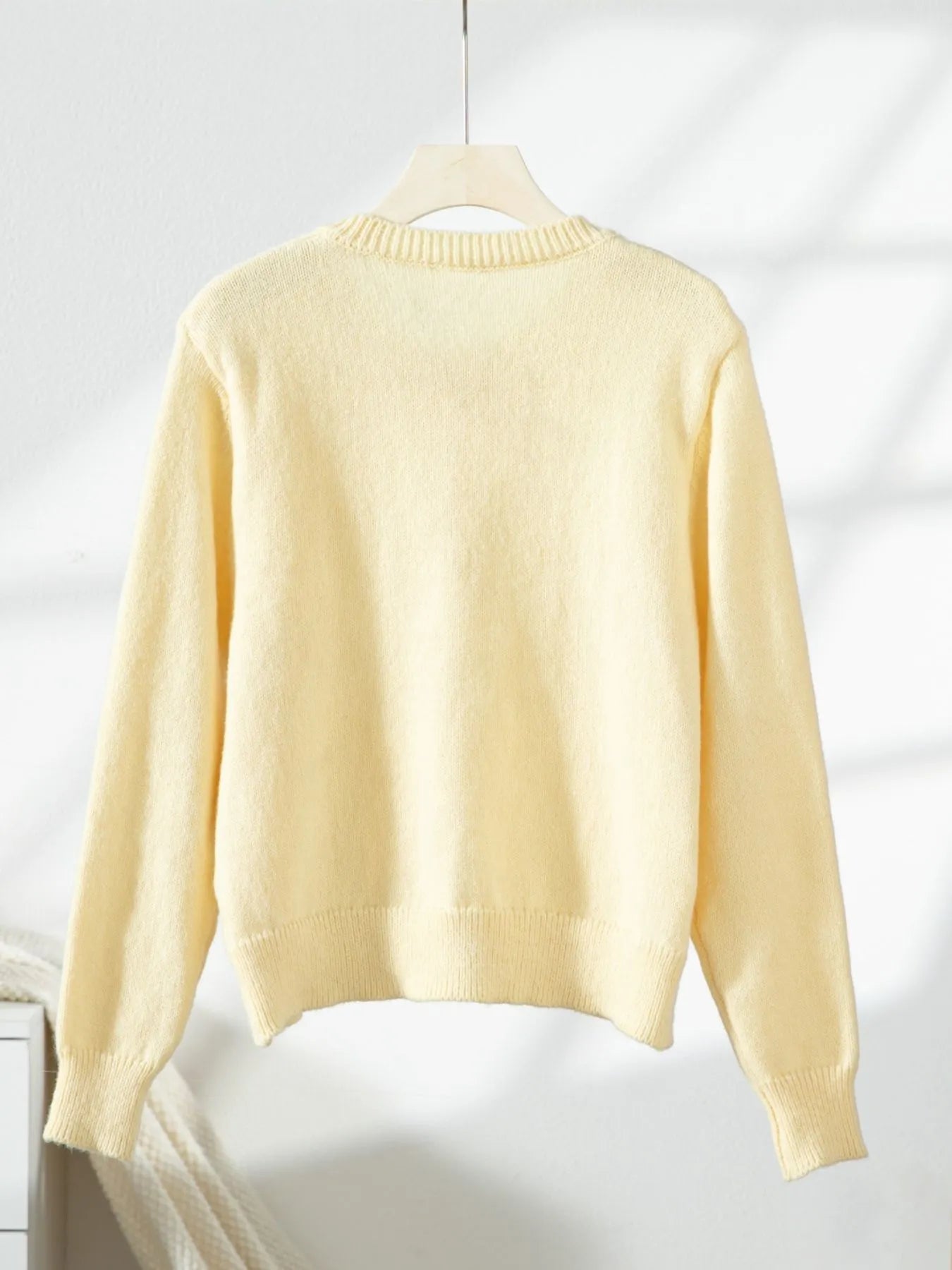 Button-Up Long Sleeve Knit Cardigan -