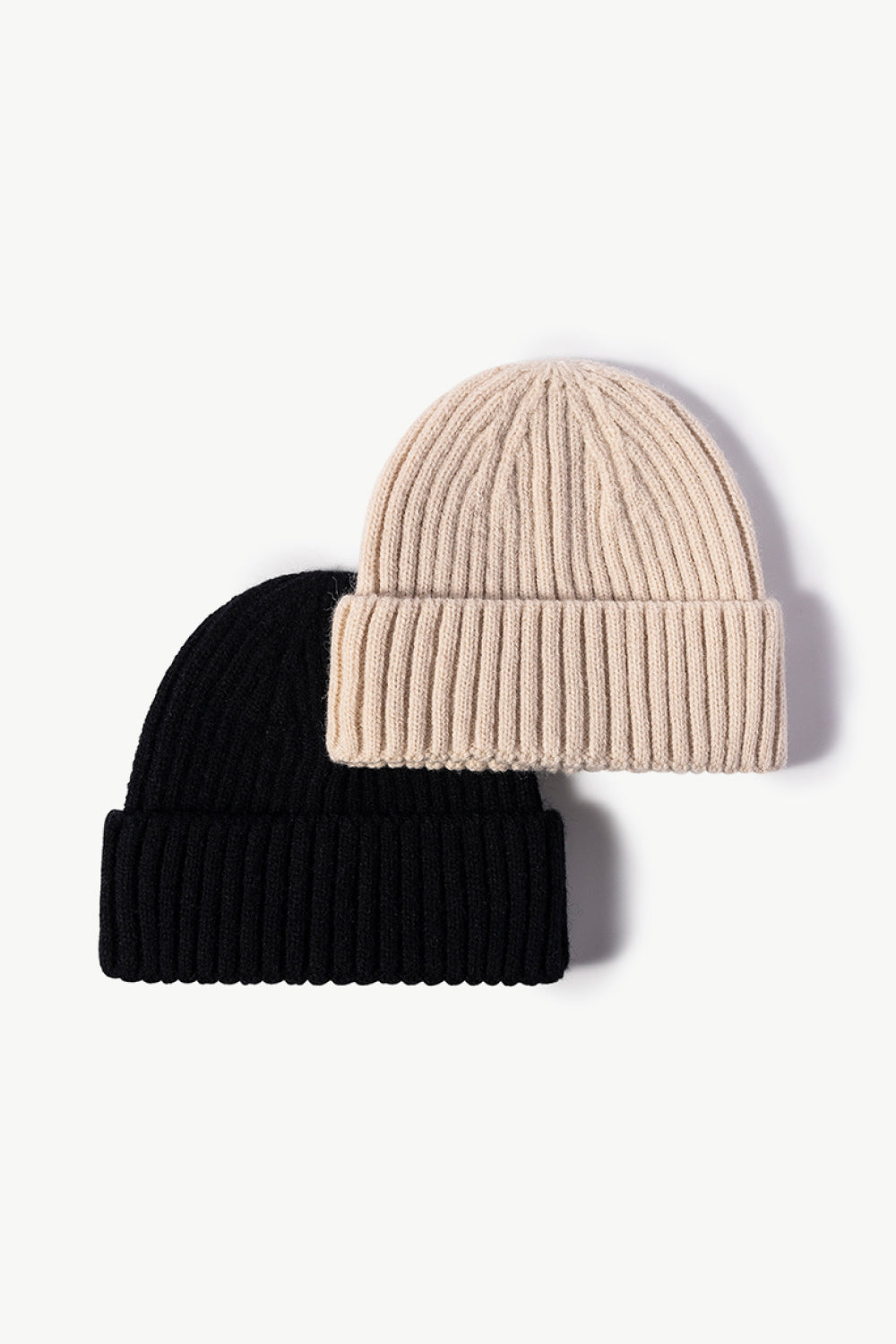 Rib-Knit Cuff Beanie -