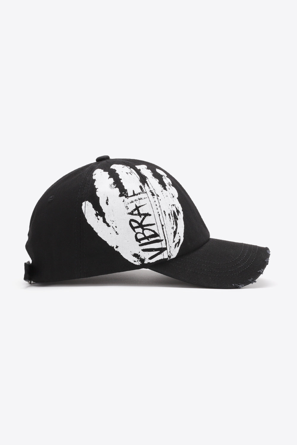 Graphic Distressed Adjustable Baseball Cap -