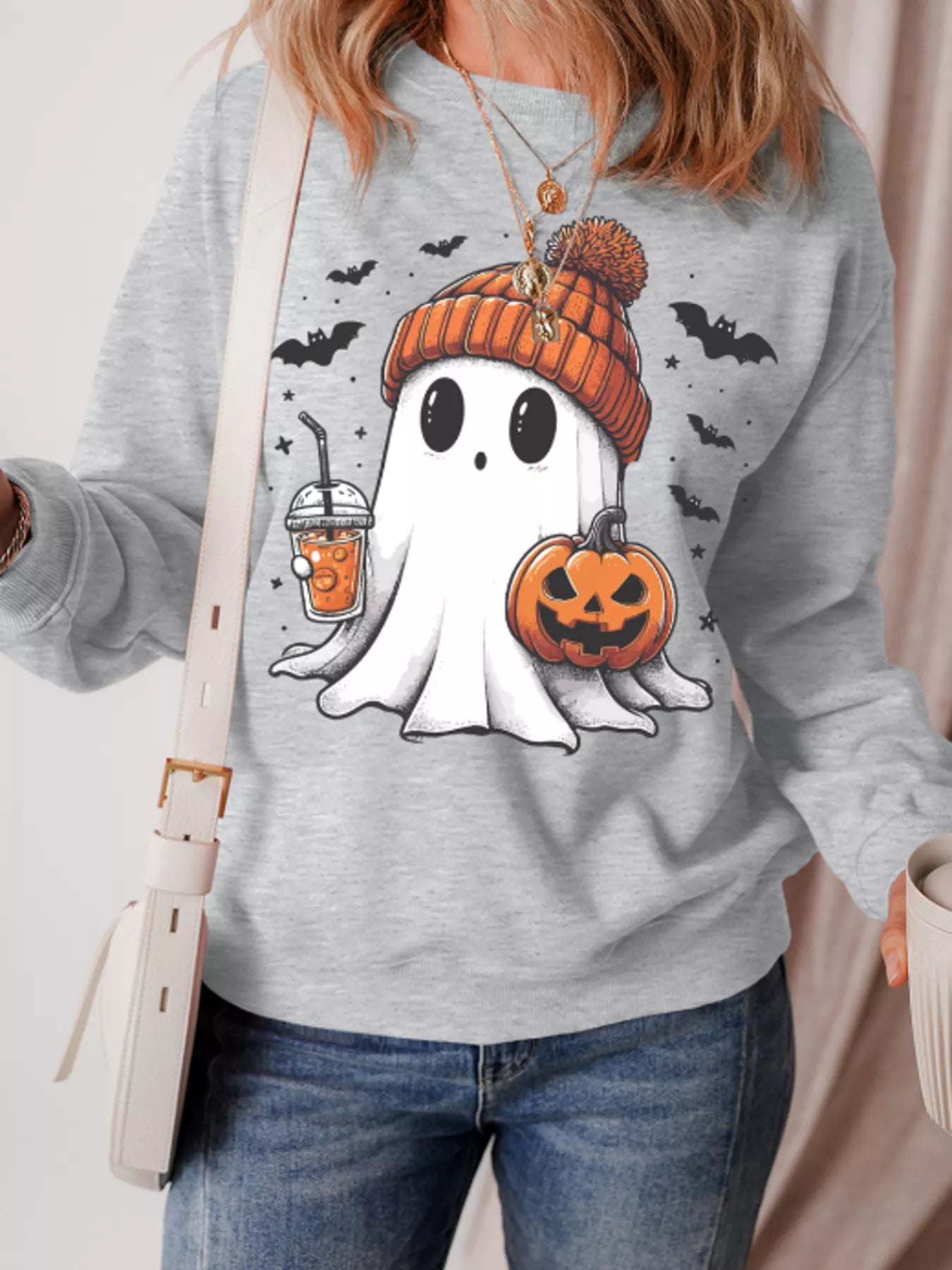 Ghost Round Neck Sweatshirt -