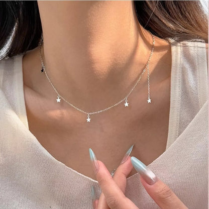 Sterling Silver Star Charm Necklace - Silver One Size
