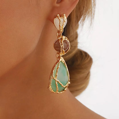 Teardrop Earrings - Gold One Size
