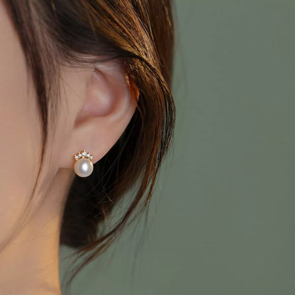 Freshwater Pearl Stud Earrings -