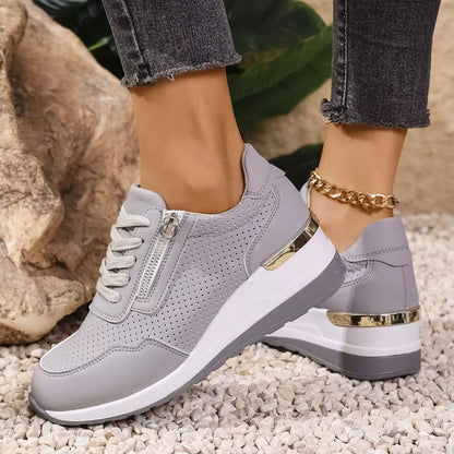 Lace Up Wedge Sneakers -