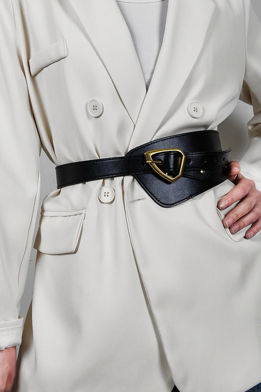 Irregular PU Leather Belt -