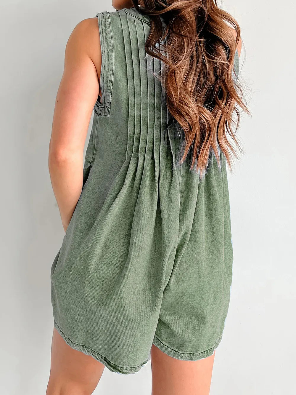 Tied Romper with Pockets -