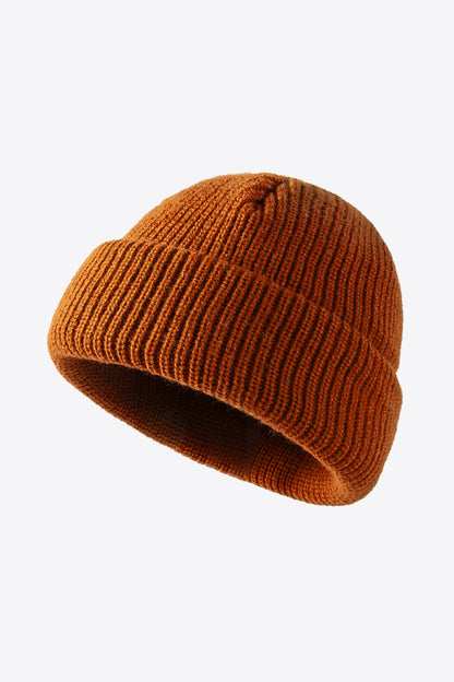 Calling For Winter Rib-Knit Beanie - Ochre One Size