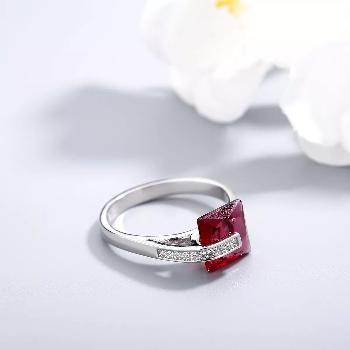 Sterling Silver Square Ring -
