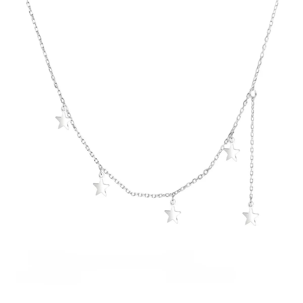 Sterling Silver Star Charm Necklace -