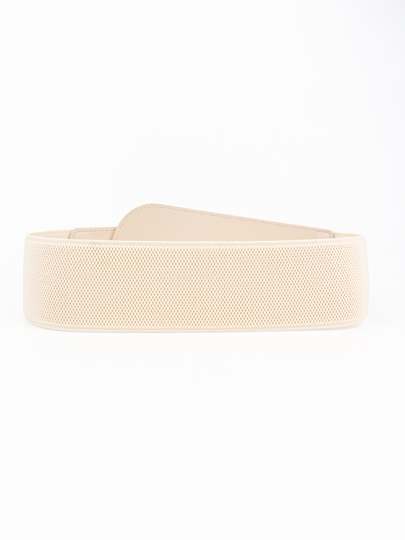 PU Elastic Wide Belt with Alloy Buckle -