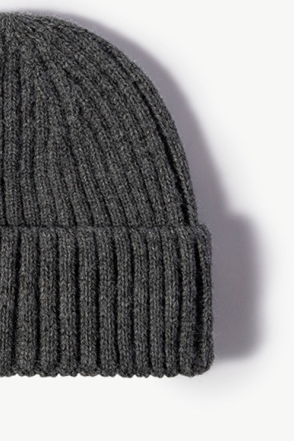 Rib-Knit Cuff Beanie -