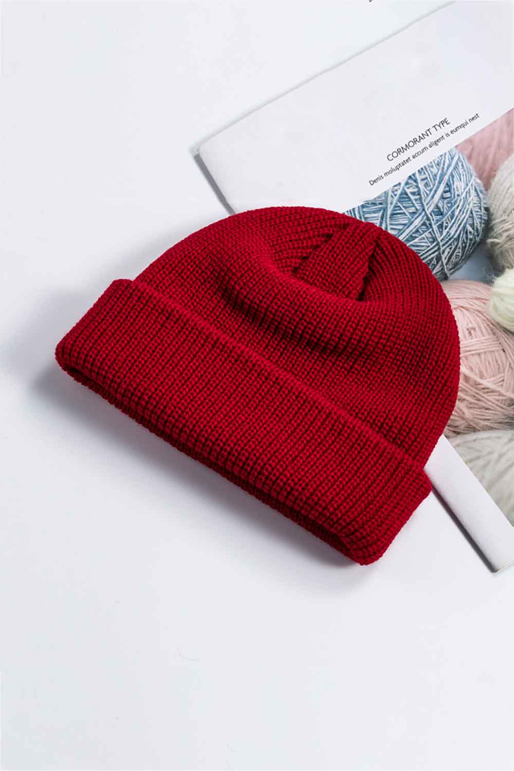 Cozy Rib-Knit Cuff Beanie - Brick One Size