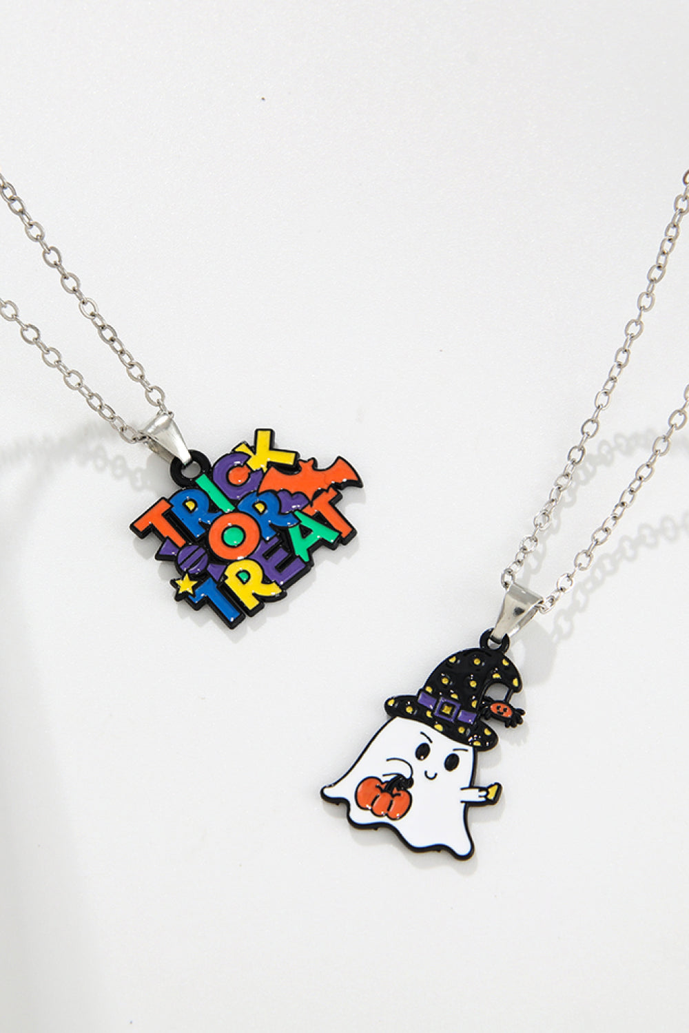 Two-Piece Halloween Theme Necklace Set - Style D One Size