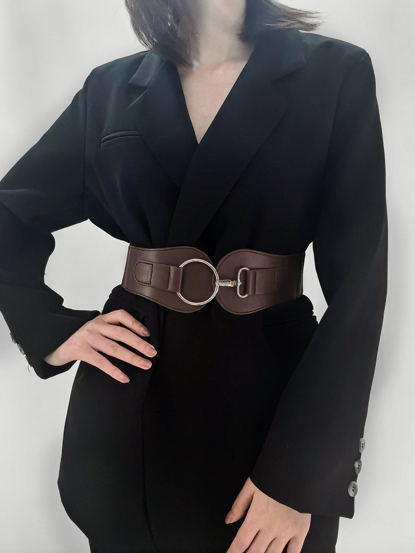 PU Elastic Wide Belt -