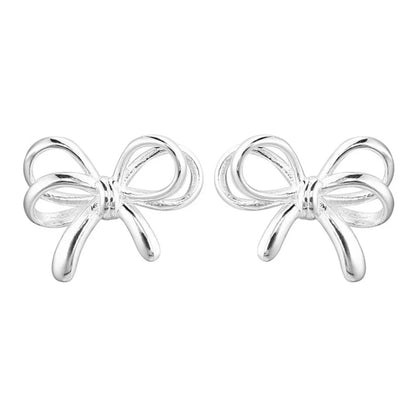 Sterling Silver Bow Earrings -