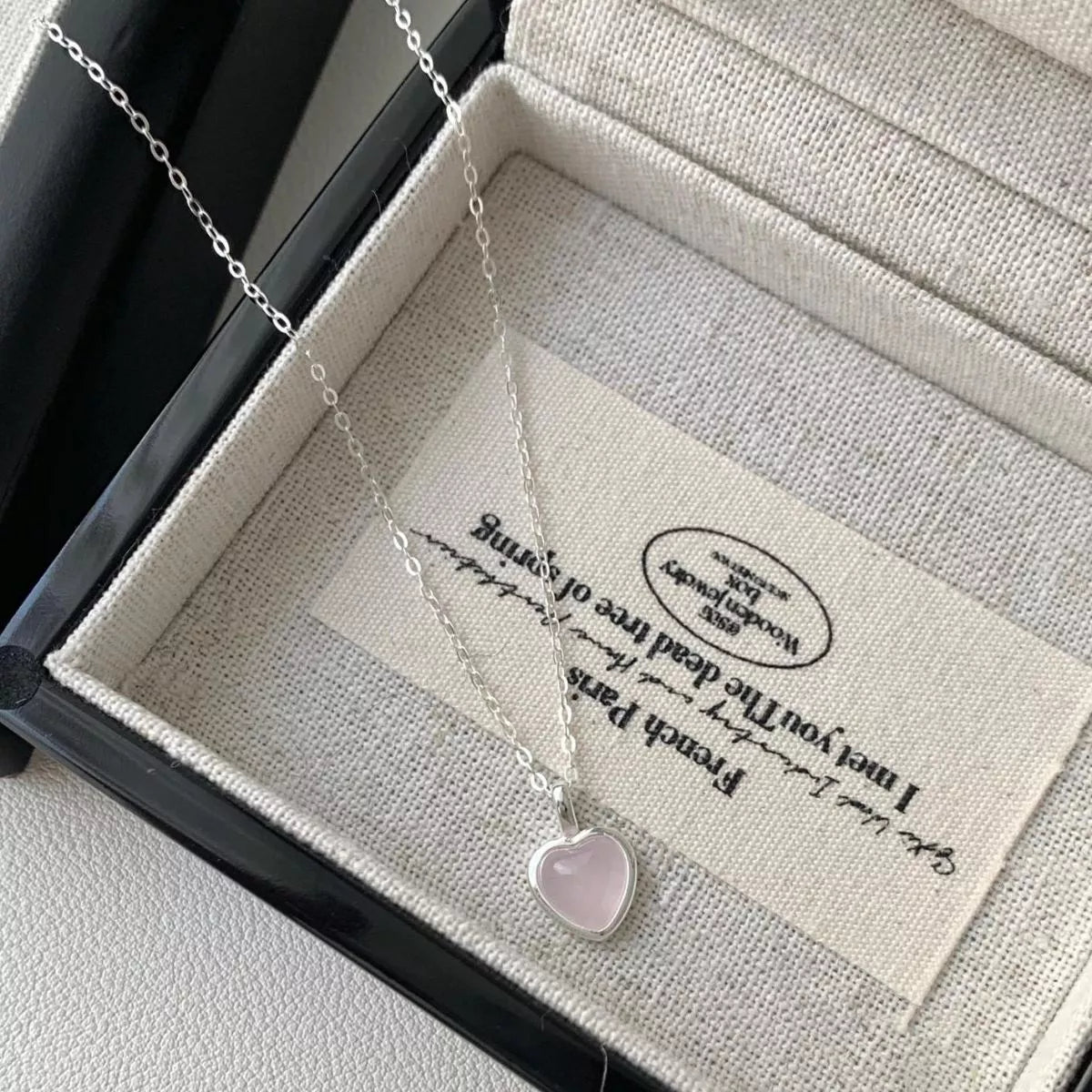 Sterling Silver Heart Pendant Necklace -